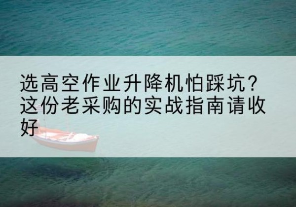 文登高空作业升降机厂家推荐-选高空作业升降机怕踩坑？这份老采购的实战指南请收好